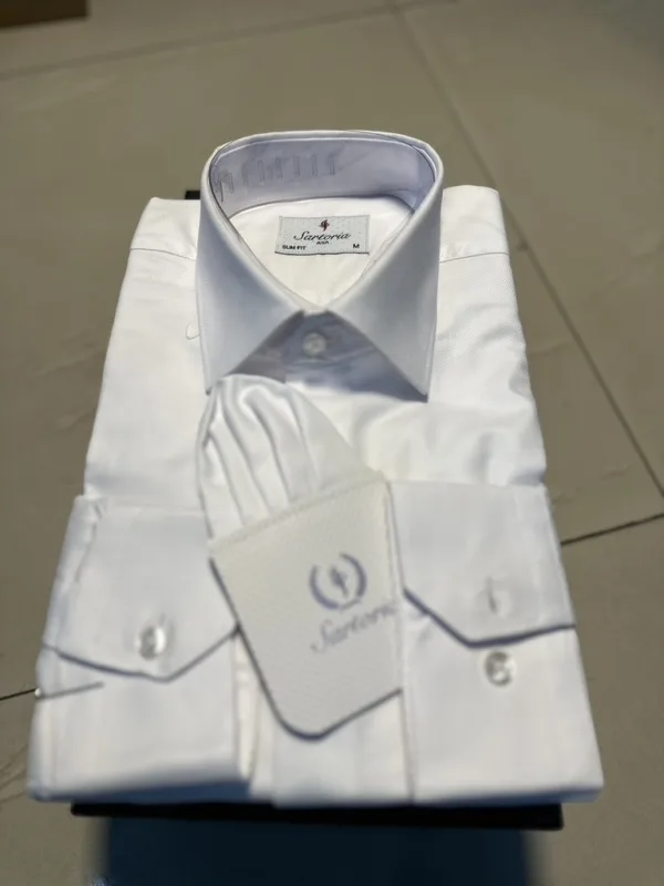 White Classic Button-Down Shirt