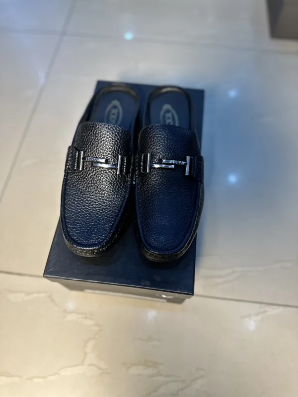Midnight Textured Mules