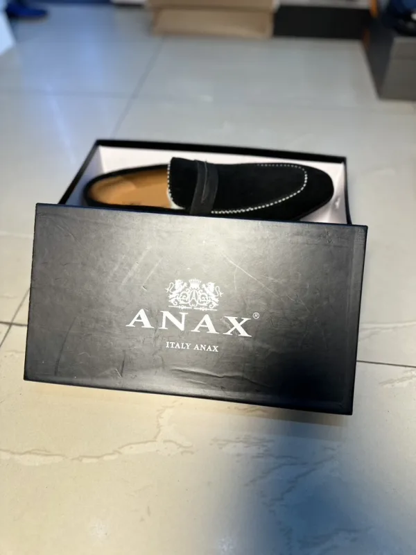 Black Contrast-Stitch Loafers — alternate view