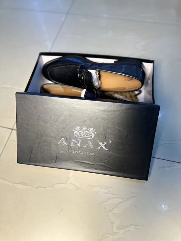 Black Gold-Bar Loafers