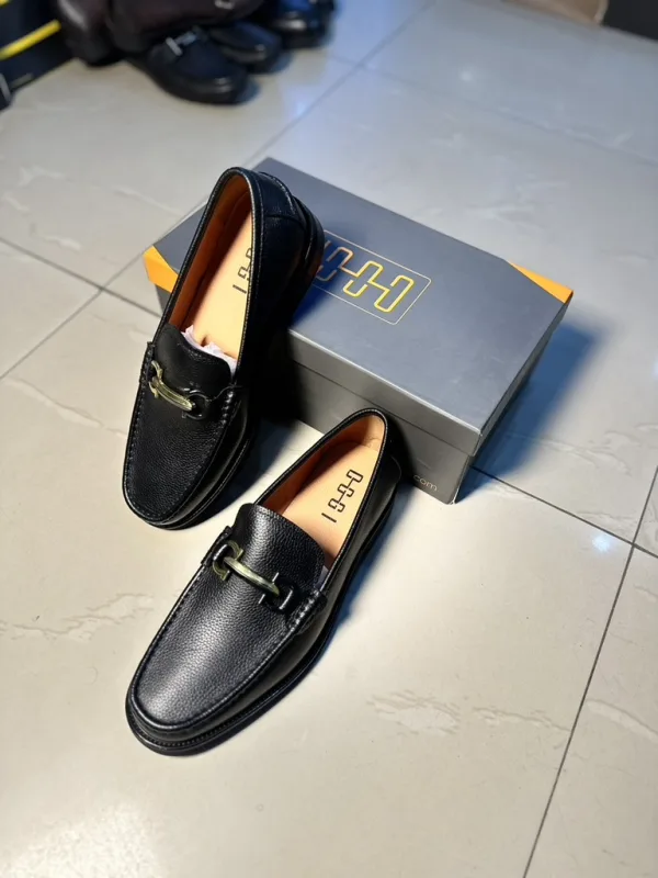 Black Horsebit Loafers